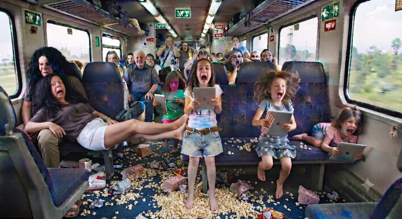 משפחה ברכבת (AI)