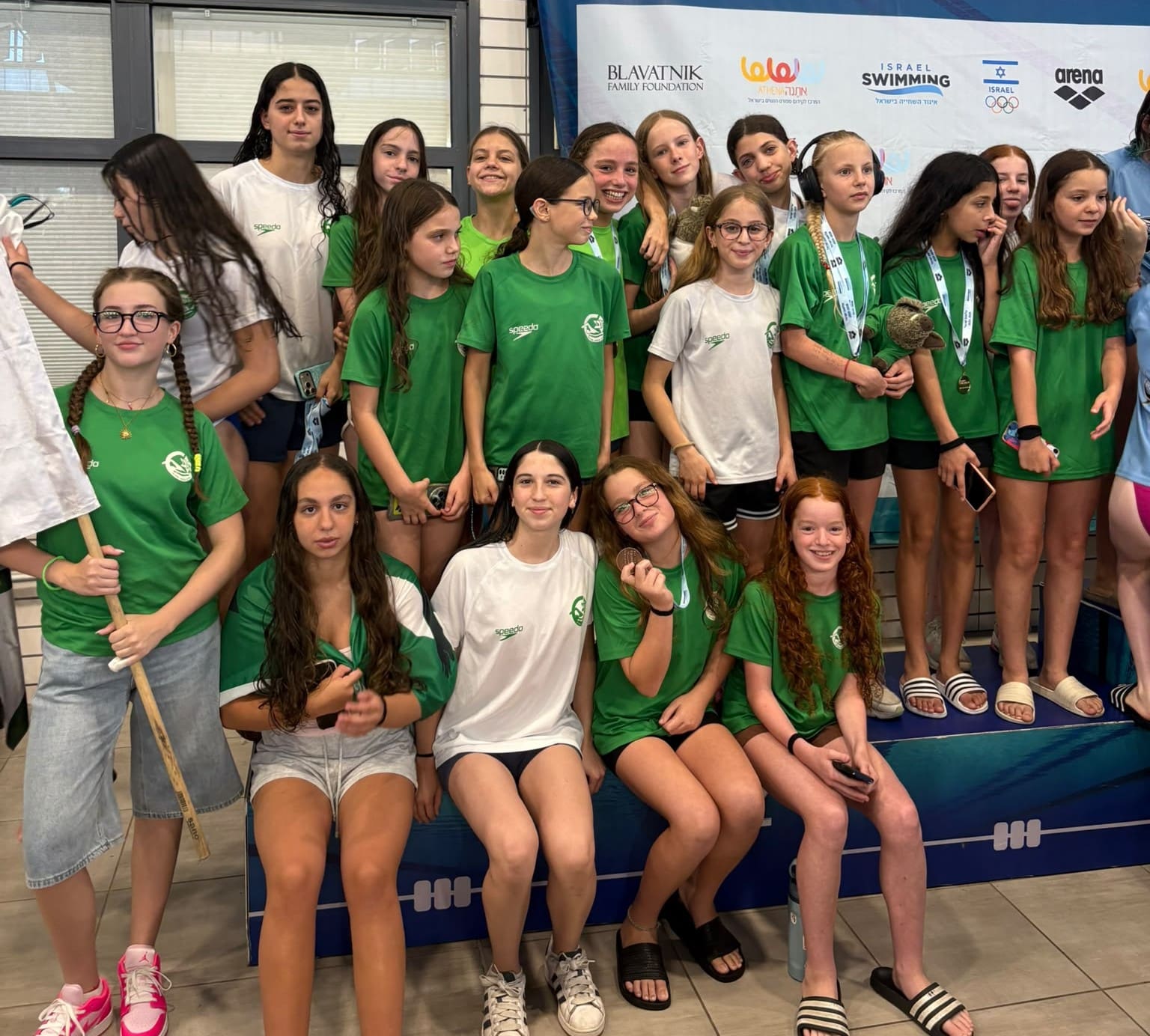 מכבי חיפה מסכמת את אליפות ישראל בשחייה לגילאי 12–14 (צילום: עמית רוט)
