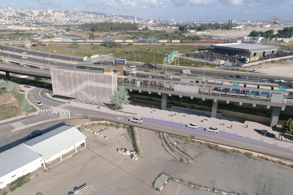 תחנת דיין במקטע ידין-וולקן של הרכבת הקלה 
