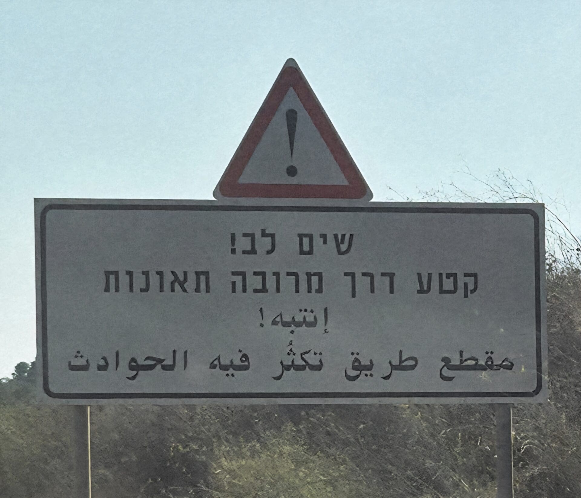 שלט מקומם, כביש 784 (צילום: אבי אלבאום)