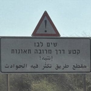 שלט מקומם, כביש 784 (צילום: אבי אלבאום)