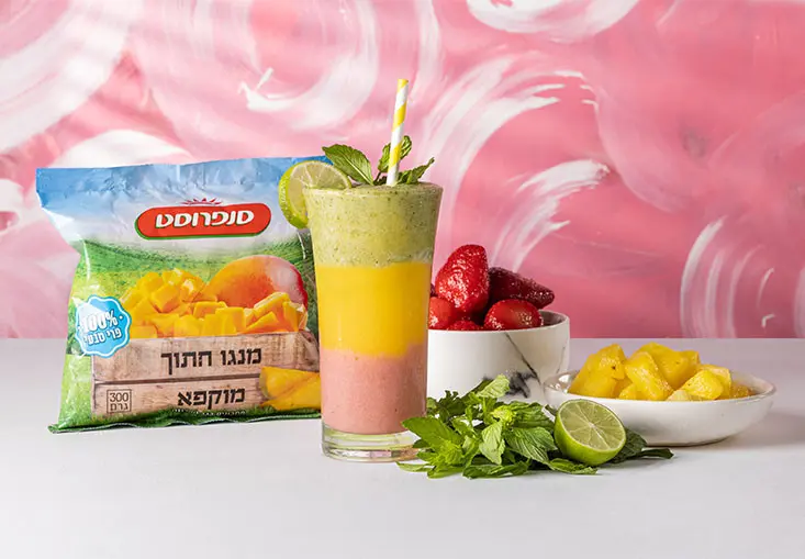 שייק רמזור עם פירות (צילום: דרור עינב עיצוב: נעה קנריק)