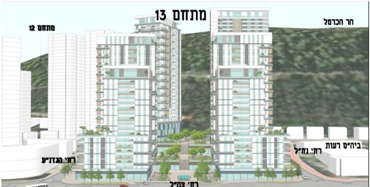תוכנית להתחדשות עירונית בקריית אליעזר אושרה להפקדה 16/8/26 (צילום: שוורץ בסנוסוף אדריכלים)