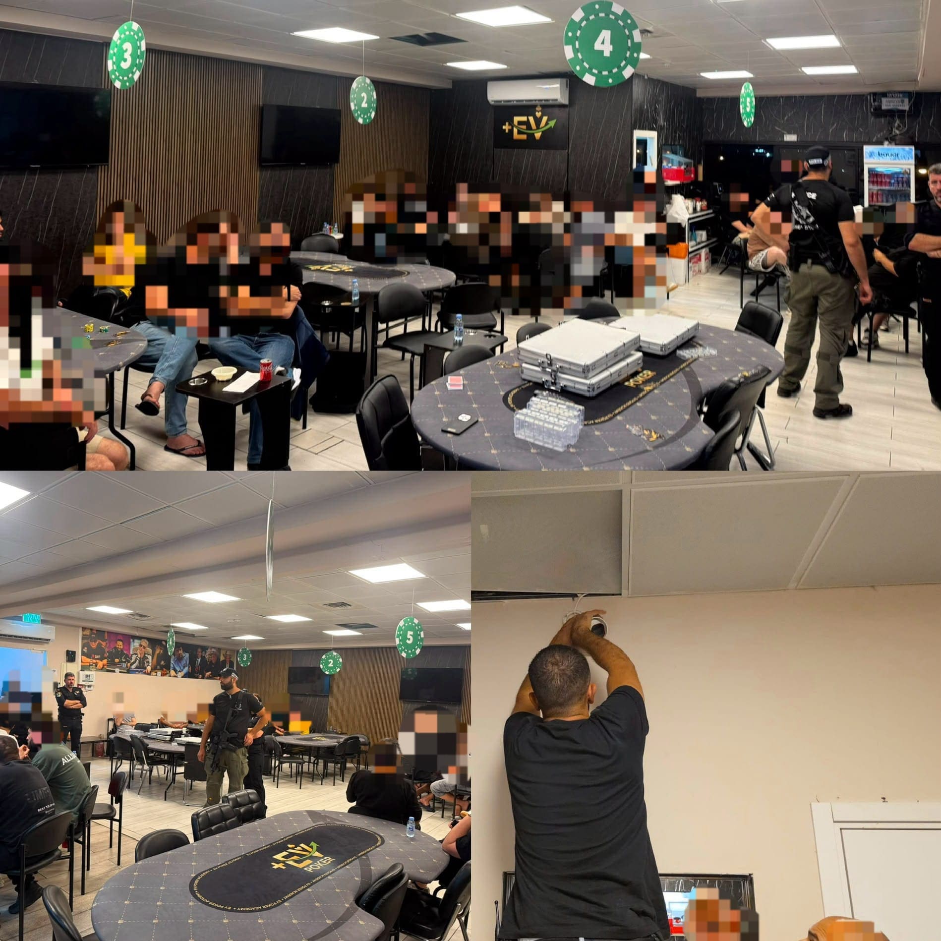 פשיטה על בתי הימורים בחיפה ותפיסת סמים בקריית ים - תיעוד 21/8/26 (צילום: משטרת ישראל)