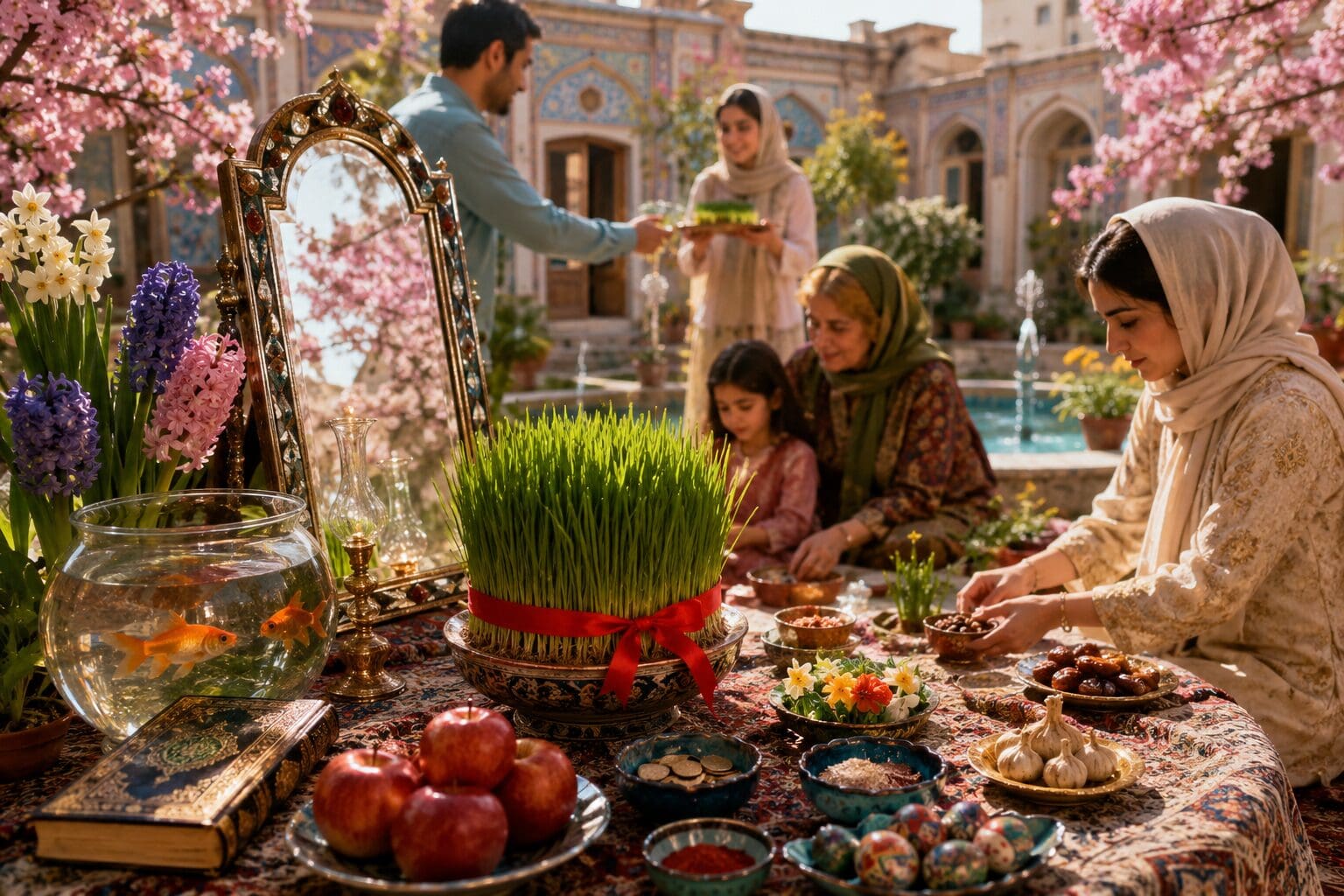 ערה"ש, איראן ומרכז אסיה, Nowruz כשהאביב הוא ראש השנה (צילום: נוצר בתוכנת A.I ע"י רחלי אורבך)