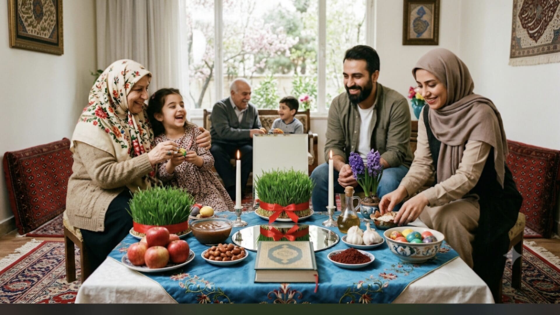 ערה"ש איראן - מועד תחילת השנה: 21 במרץ במסורת Nowruz, קשור ליום השוויון האביבי (צילום: נוצר בתוכנת A.I ע"י רחלי אורבך)