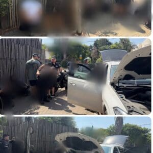 שוטרי תחנת חיפה סיכלו שיירת כבוד לרגל שחרור אסיר 2/9/26 (צילום: דוברות המשטרה)