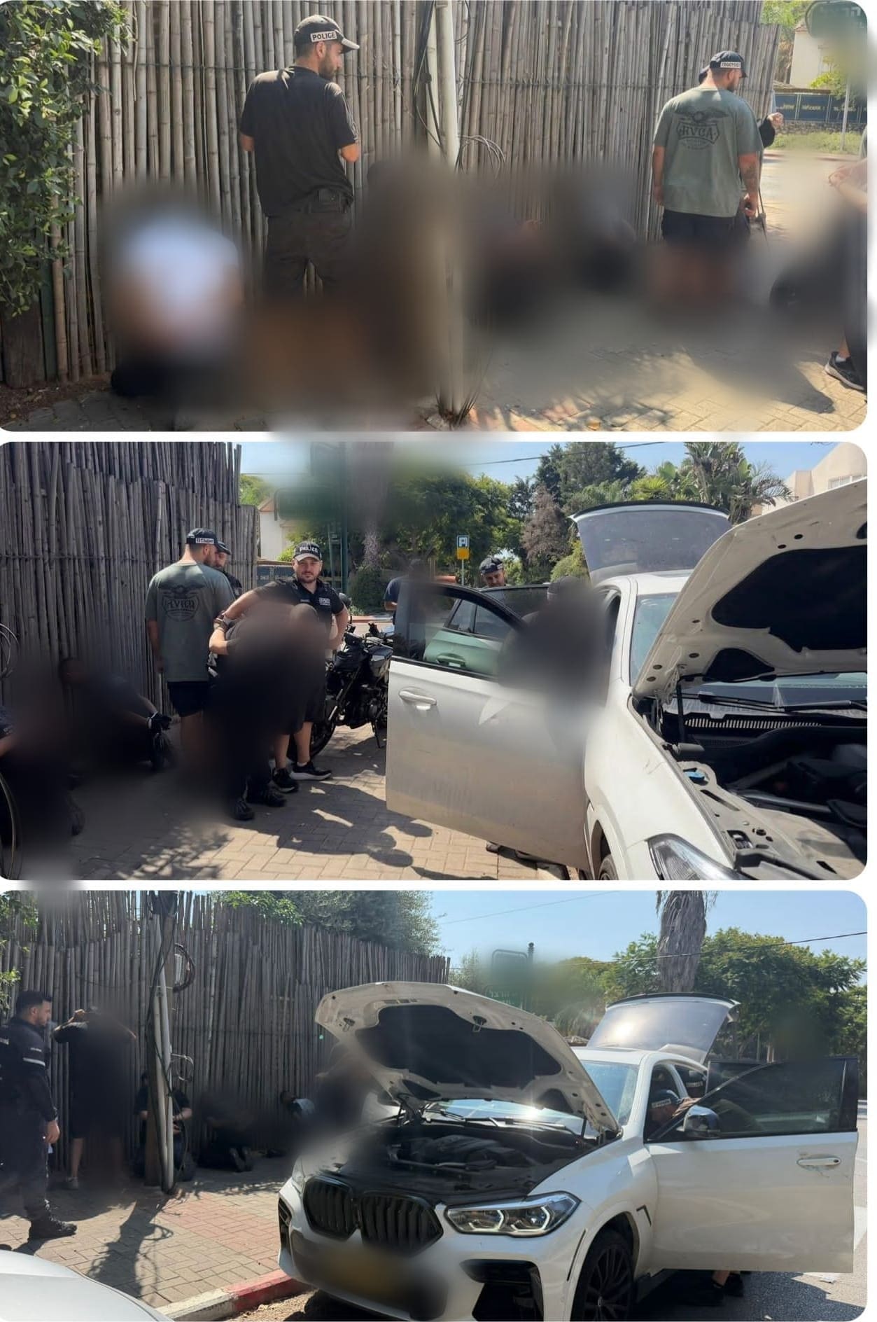 שוטרי תחנת חיפה סיכלו שיירת כבוד לרגל שחרור אסיר 2/9/26 (צילום: דוברות המשטרה)