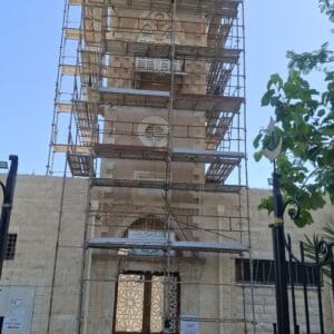 השעון במסגד אלג'ריינה – שיפוצים (צילום: סמר עודה כרנתינג'י)