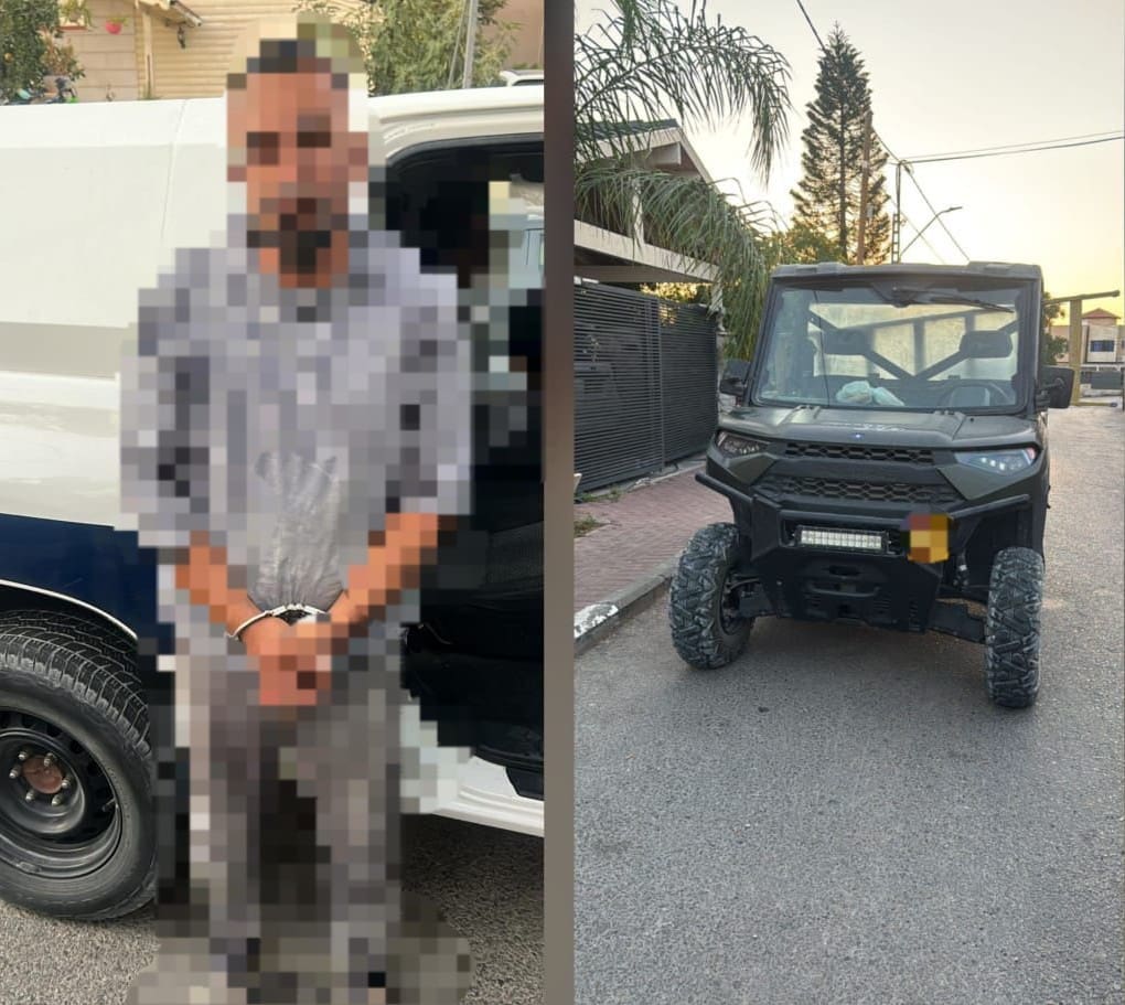 שני שוהים בלתי חוקיים והמסיע שלהם - תיעוד נעצרו (צילום: דוברות המשטרה)
