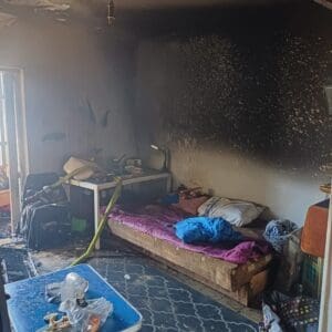 שריפה פרצה בדירה בקרית אתא שריפה פרצה בדירה בקרית אתא – חתול חולץ, אין נפגעים 7/9/26 (צילום: כבאות והצלה)
