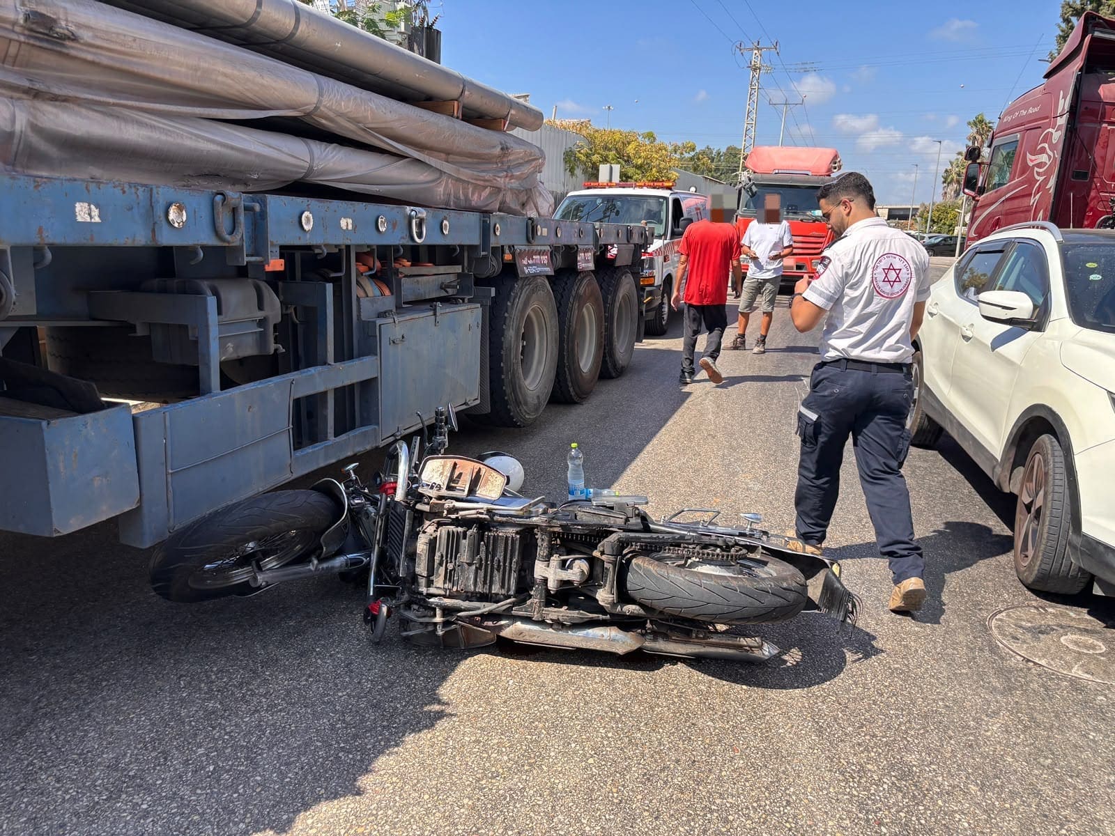 תאונת אופנוע בקריית ביאליק (צילום: מד