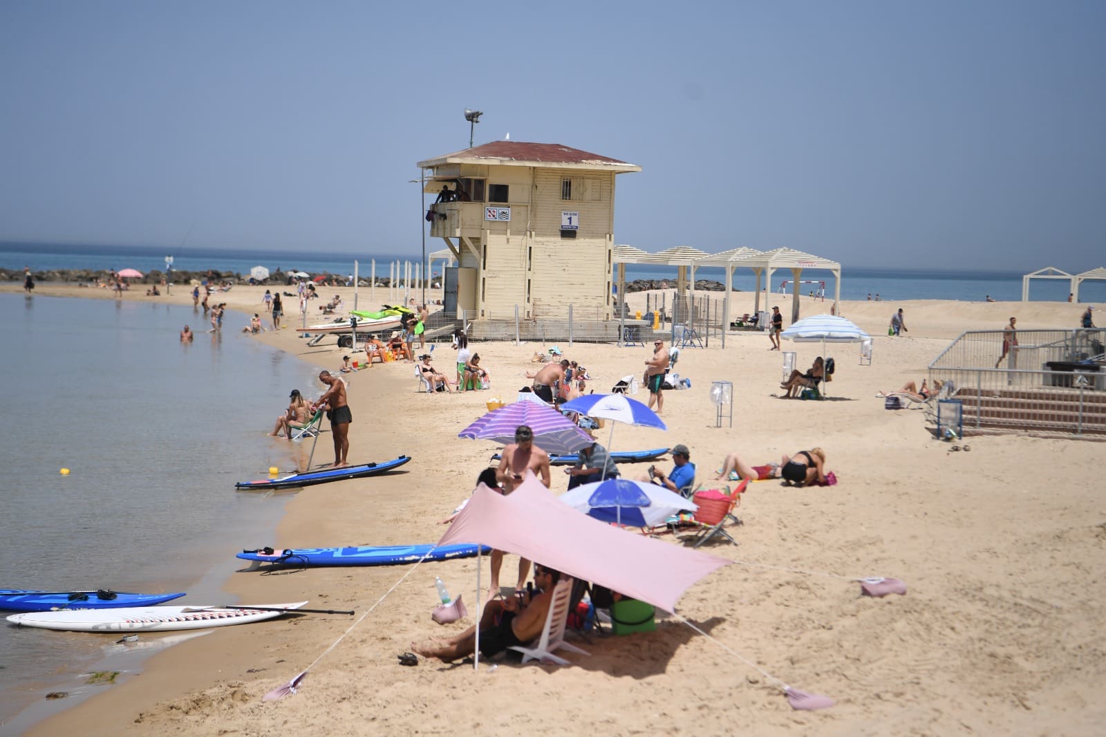 שינויים בפעילות שירותי ההצלה בחופי חיפה בעקבות יום הכיפורים 15/9/26 (צילום: ראובן כהן, דוברות עיריית חיפה)