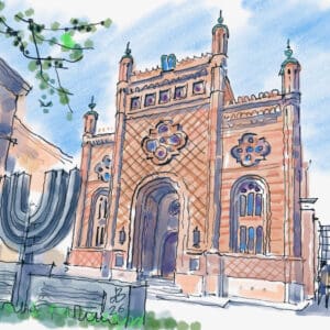 ביכ״נ בבוקרשט (איור ד״ר דוד בר און)