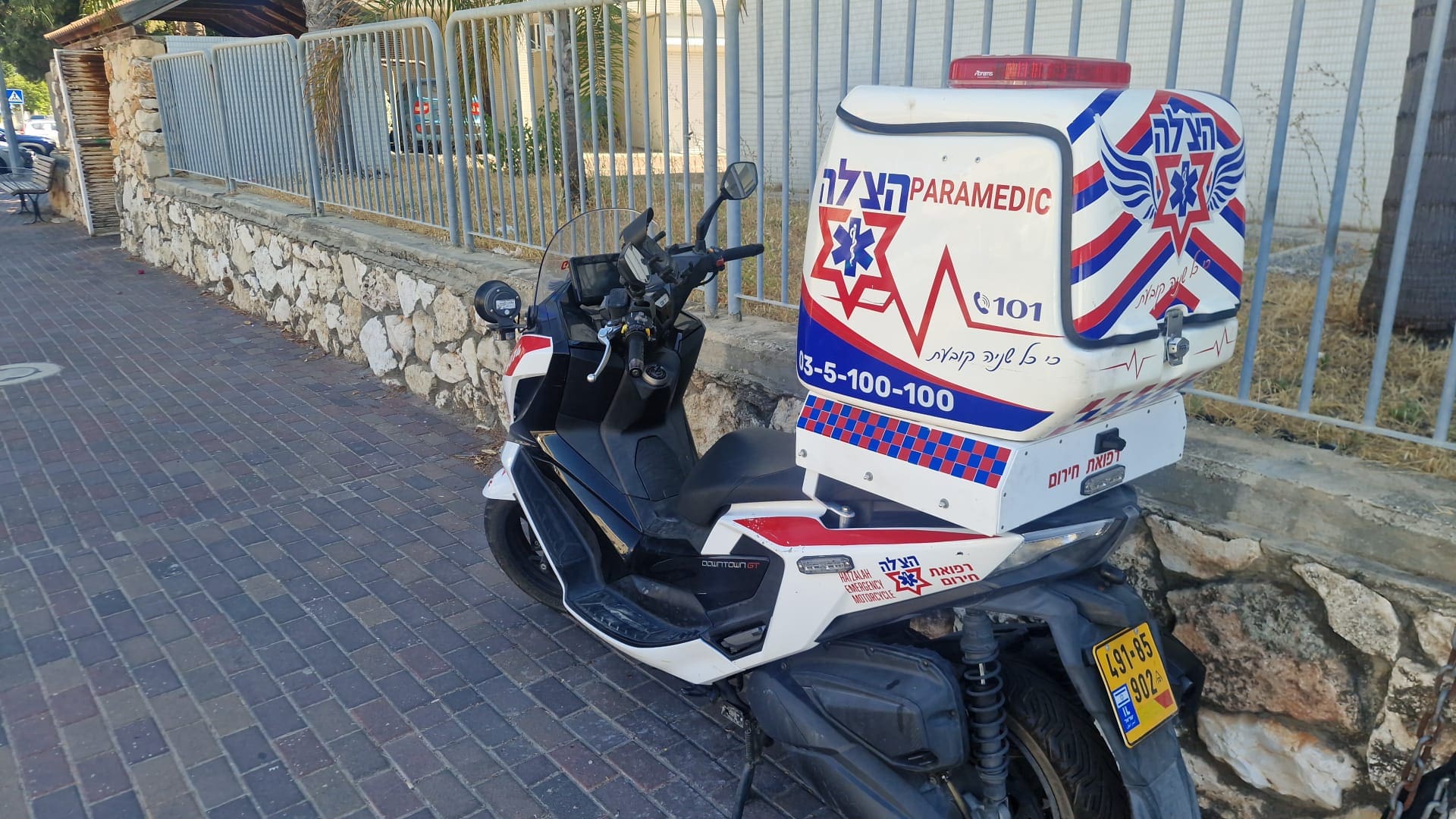 אופנוע של יחידת המתנדבים (צילום: ארגון הצלה)