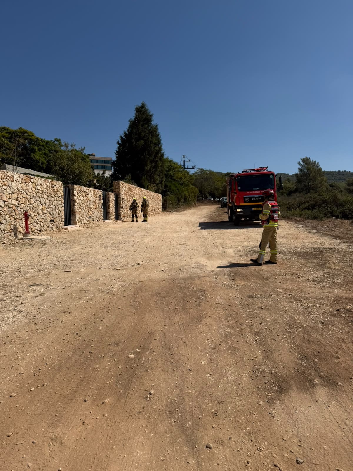 תרגיל שריפה לקראת "סתיו אדום" (צילום: כבאות והצלה)