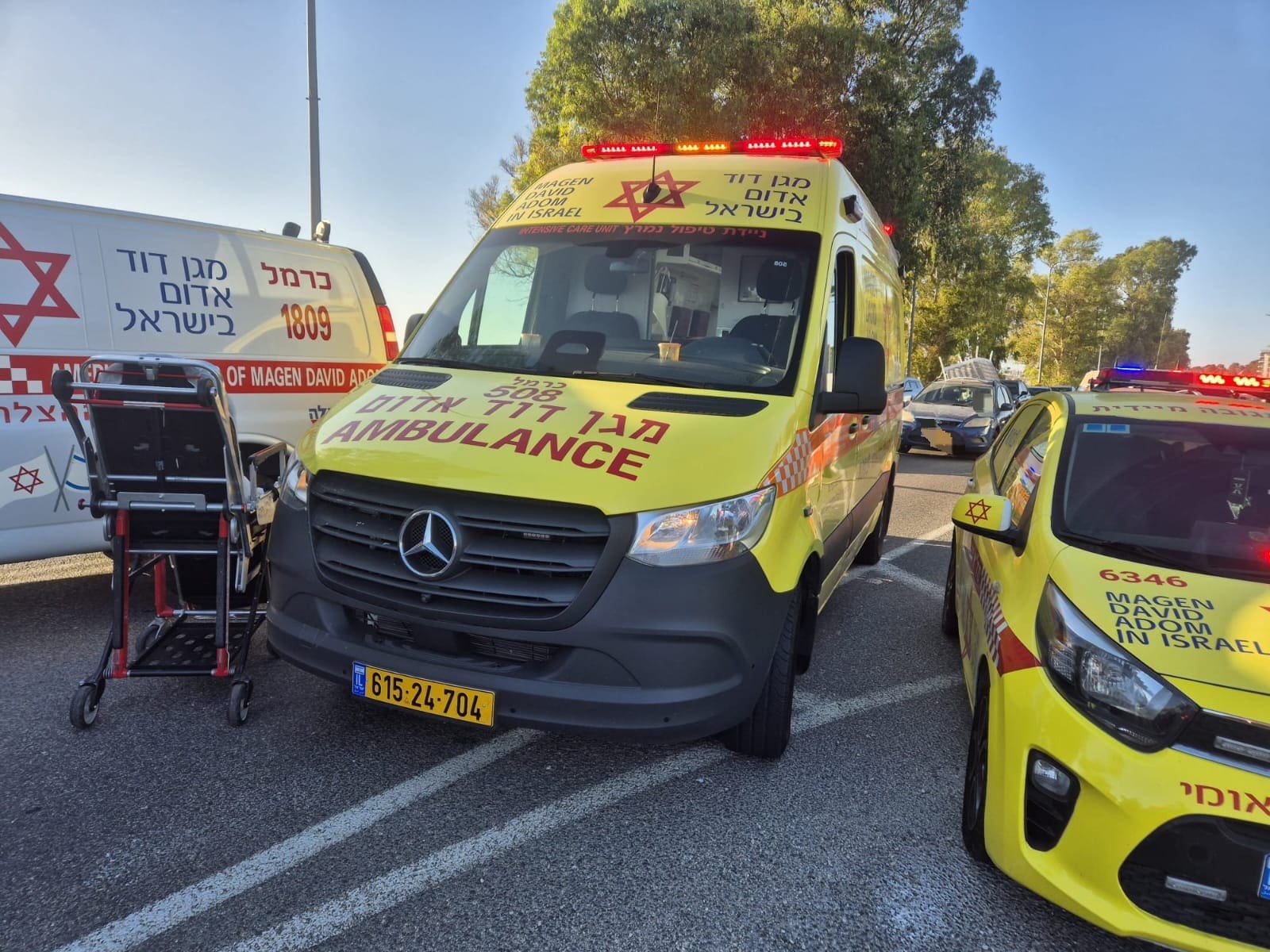 רוכב אופנוע נהרג בתאונה עם רכב בכביש 780 סמוך לקריית אתא 17/9/26 (צילום: תיעוד מבצעי מד״א)