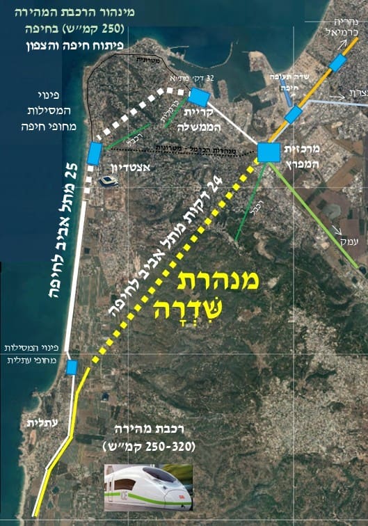 מינהור הרכבת המהירה בחיפה (צילום: "נציגי החברה והסביבה")