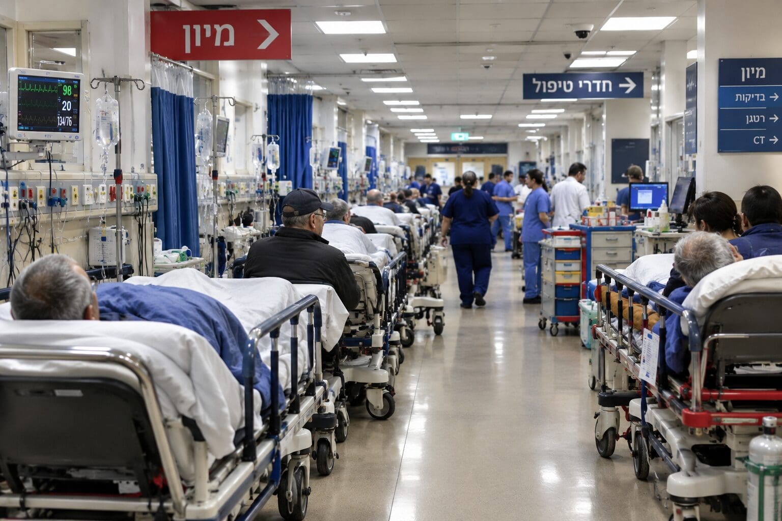 חדר מיון ( צילום: יעקב רוב Chat GPT)