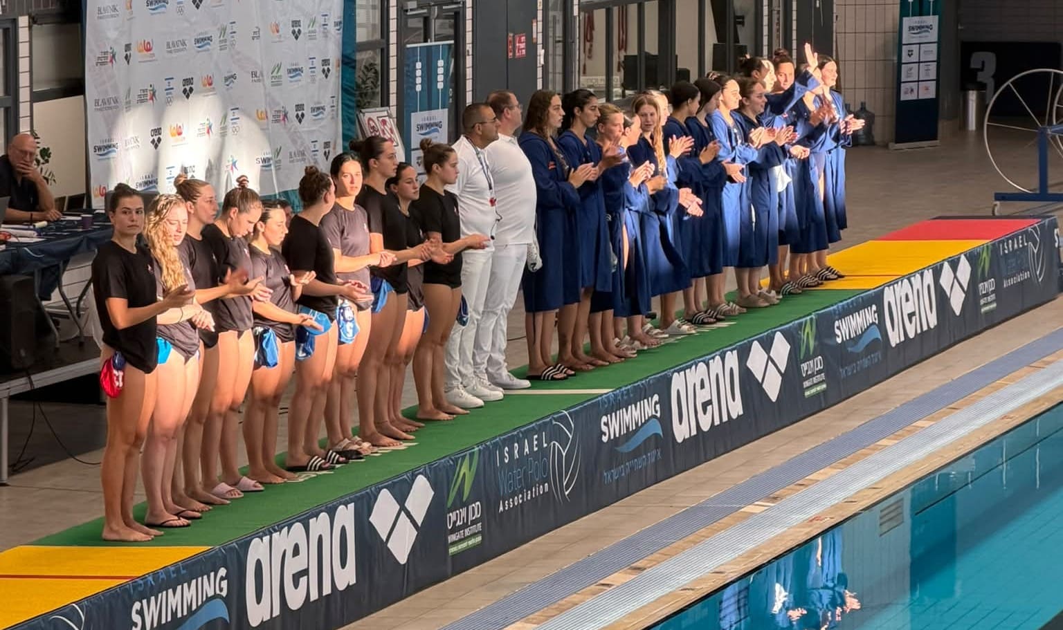 שחקניות הפועל קריית טבעון ( צילום: איגוד הכדור-מים)
