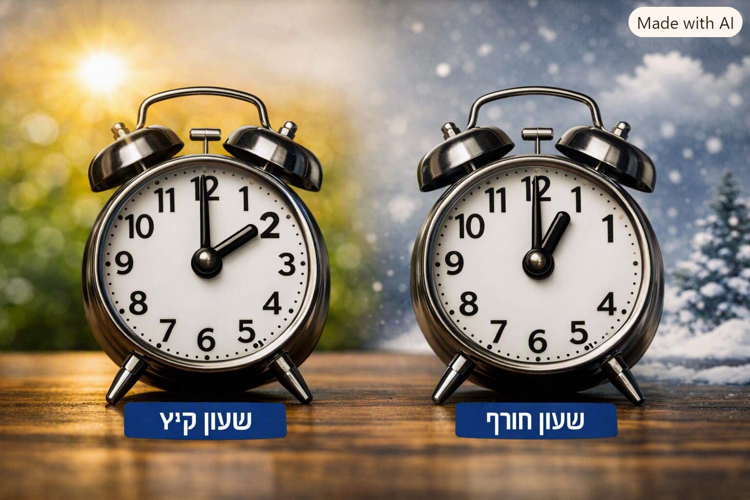 שעון קיץ ושעון חורף (AI)