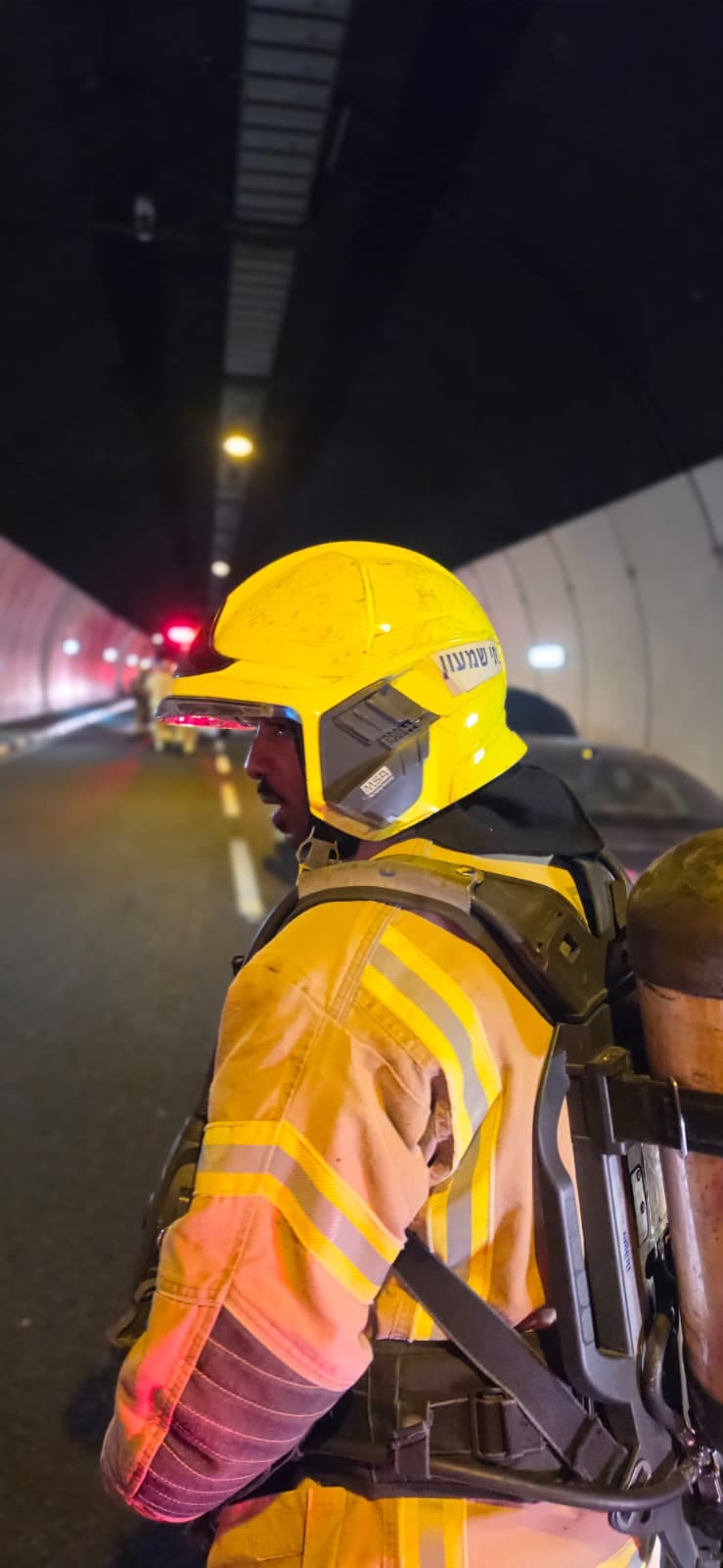 תרגיל חירום רחב היקף נערך הלילה במנהרות הכרמל - דוברות כבאות והצלה לישראל | מחוז חוף 22/10/26 (צילום: דוברות עיריית טירת כרמל, כבאות והצלה לישראל)