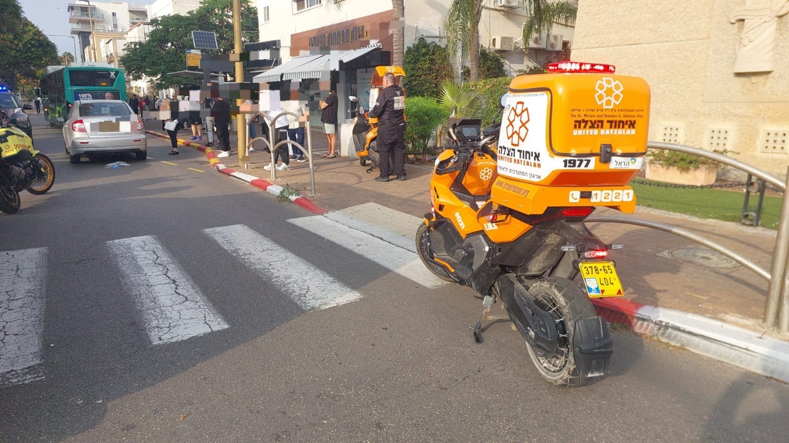 קרית מוצקין: רוכב אופניים כבן 15 נפגע מרכב – מצבו בינוני עד קשה 27/10/26 (צילום: איחוד הצלה)
