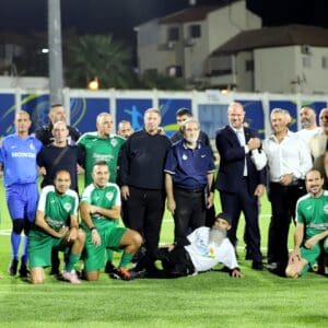מרגש: וותיקי מכבי חיפה חנכו את אצטדיון  הכדורגל החדש והמשודרג בטירת כרמל (צילומים: עוז גרטנר). 